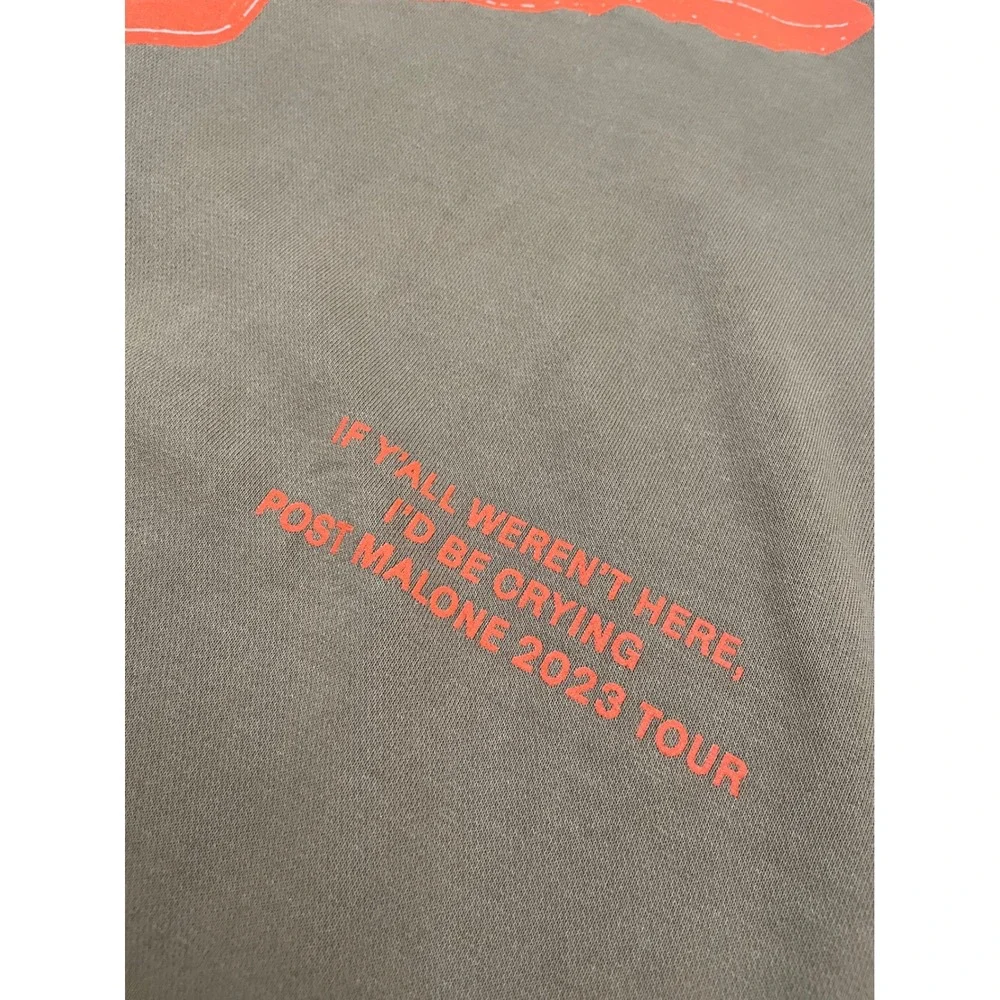 Post Malone 2023 Tour Crewneck Sweatshirt Unisex Large Brown Keys Truck (READ)